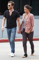 Ed Westwick and Jessica Szohr out in LA - celebrity-couples photo