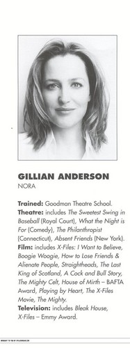  Gillian Anderson- A Doll's House Programme