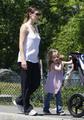 Jen and Ben take their daughters for a walk around a park in Boston - May 31 200 - jennifer-garner photo