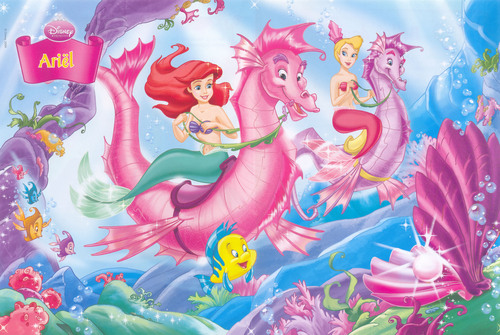  Walt disney gambar - Princess Ariel, menggelepar & Princess Andrina
