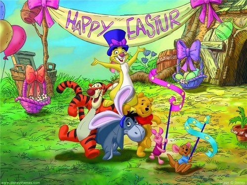  Winnie The Pooh Easter achtergrond