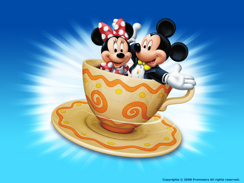  Mickey and Minnie kertas dinding