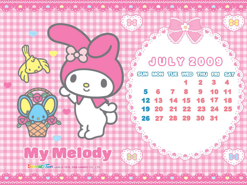 my melody wallpaper. My Melody July 2009 Wallpaper