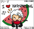Toshiro Likes Watermelons - bleach-anime fan art