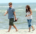Miley & Liam on Set "The Last Song" - miley-cyrus photo