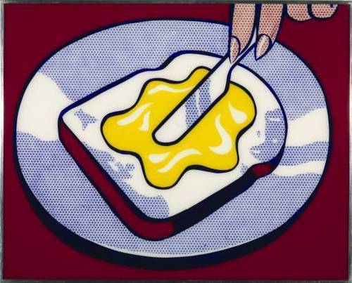  Mustard on White door oy Lichtenstein