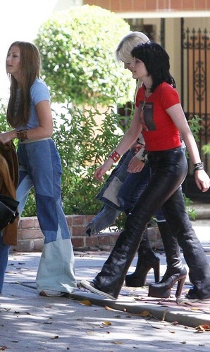  Kristen and Dakota on the Set of Runaways