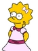Lisa Pink Dress - lisa-simpson icon