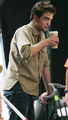Robert Pattinson on Remember set - twilight-series photo