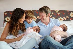  Sarah and Matthew with twins