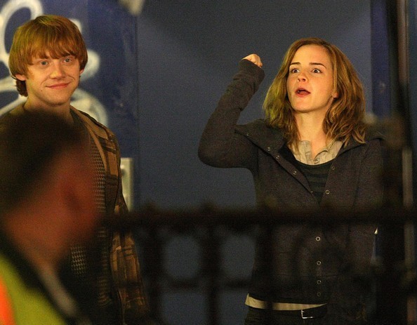 Filming'Harry Potter and the Deathly Hallows Part Rupert Grint and Emma 