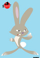 Rabbit flipping-off! - skunk-fu photo
