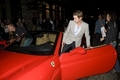 chace on set with red car  - chace-crawford photo
