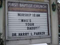 Funny Church Sign - random photo