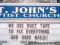 Funny Church Sign - random photo