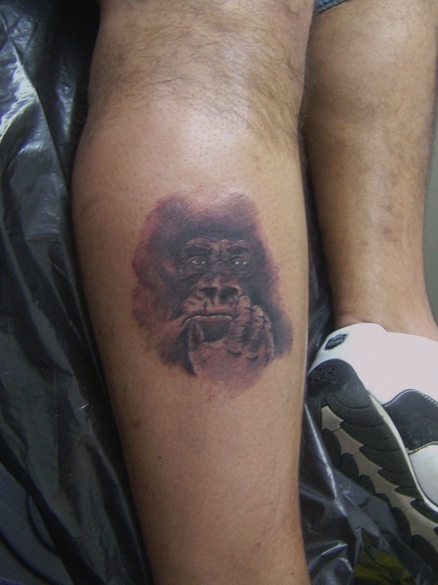portrait tattoos. Gorilla portrait