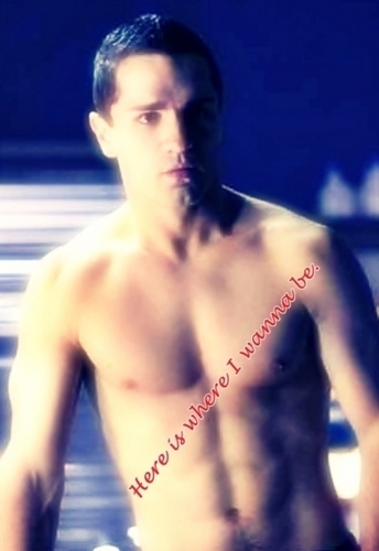  Yummy, he's topless :D