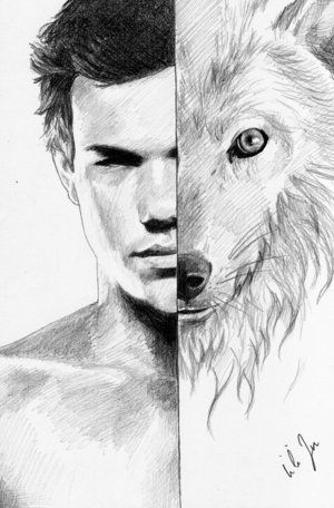  Jacob Black half 狼, オオカミ drawing