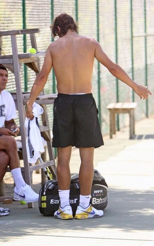  Rafael Nadal training in Spain