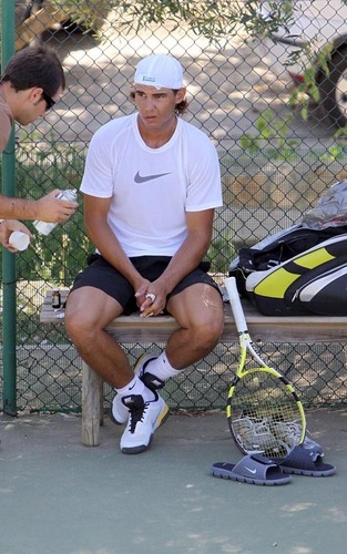  Rafael Nadal training in Spain