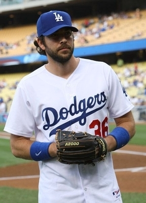  Zachary Levi Throws Ceremonial First Pitch At The Dodger Game