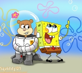  sendy and spongebob