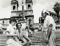 Audrey and Gregory receiving direction on the Spanish Steps - audrey-hepburn photo