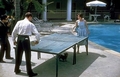 Audrey and Mel playing ping-pong at the Bel Air Hotel - audrey-hepburn photo