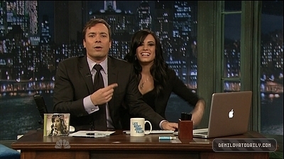 demi on Late Night with Jimmy Fallon