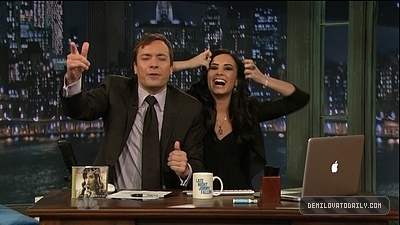 demi on Late Night with Jimmy Fallon