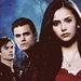 Damon Stefan, & Elena - the-vampire-diaries-tv-show icon