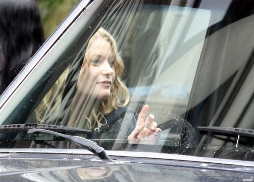  Emilie on the set of 'Remember Me'