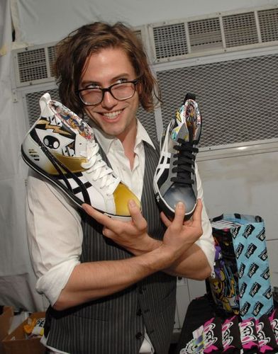  Jackson Rothbone checking out the new tokidoki for Onitsuka Tiger sneakers.