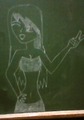 Well, this happen when i'm bored in the school... I DRAW ENIKAH IN THE BLACKBOARD! - total-drama-island fan art
