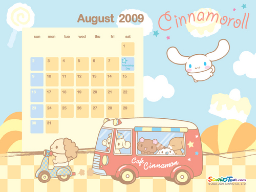  Cinnamoroll August 2009 achtergrond