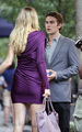 Chace Crawford and Blake Lively on the set of Gossip Girl - chace-crawford photo