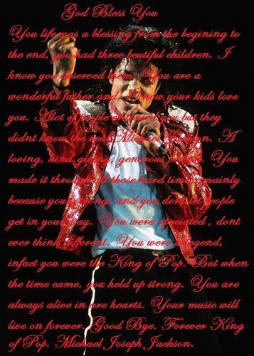  God Bless You Michael Jackson