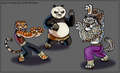Po, Tigress Vs Tai Lung - kung-fu-panda fan art