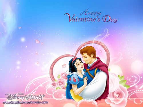  Snow White Valentine's день Обои