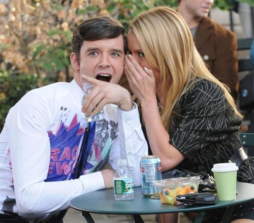  on set of ugly betty- 4th sept/09
