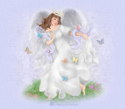  Angel And Butterflies