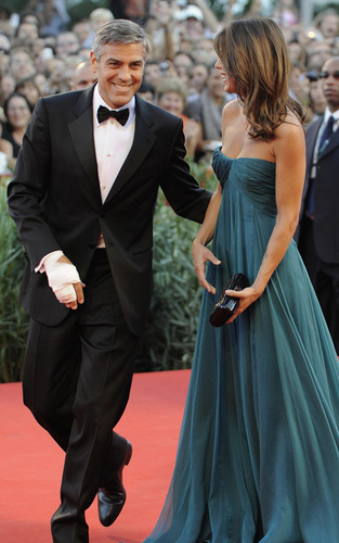  George Clooney and Elisabetta Canalis at the Venice Film Festival