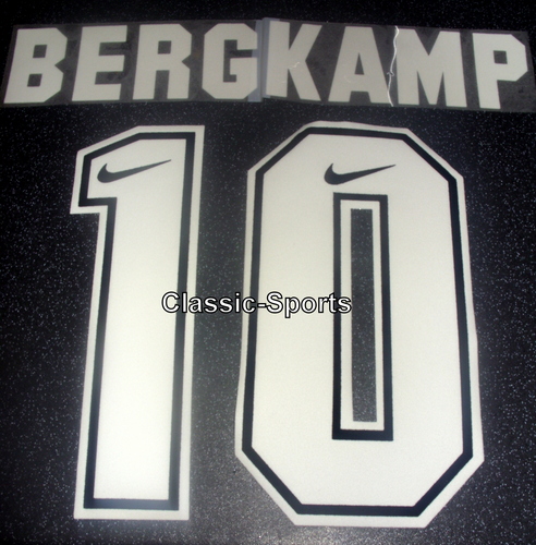  Bergkamp 10 Name + Number