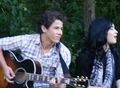 Jonas & Demi Lovato getting a break of filming CR2 for sing to fans. ; ] Rockwood - the-jonas-brothers photo