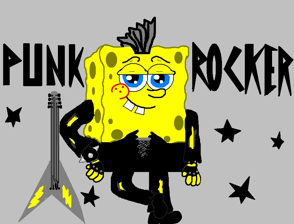 Punk Rock Spongebob - Spongebob Squarepants Fan Art 
