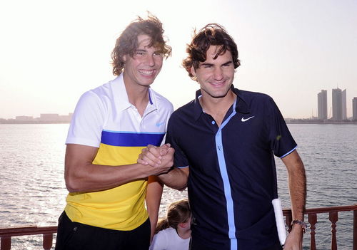 Roger Federer and Rafael Nadal 