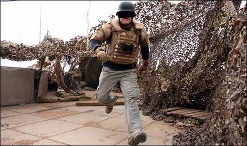  SAS hero Andy McNab with British soldiers in Basra