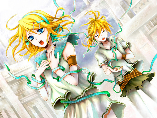  Rin & Len Kagamine Vocaloid Hintergrund