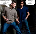 goofy pic of the Winchesters - supernatural fan art