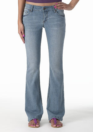 Bailey Low-Rise Flare Jean - Light Blue Tint
